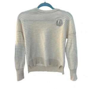 Vineyard Vines Ginny Striped Cashmere Crewneck Sweater w/ custom embroidery